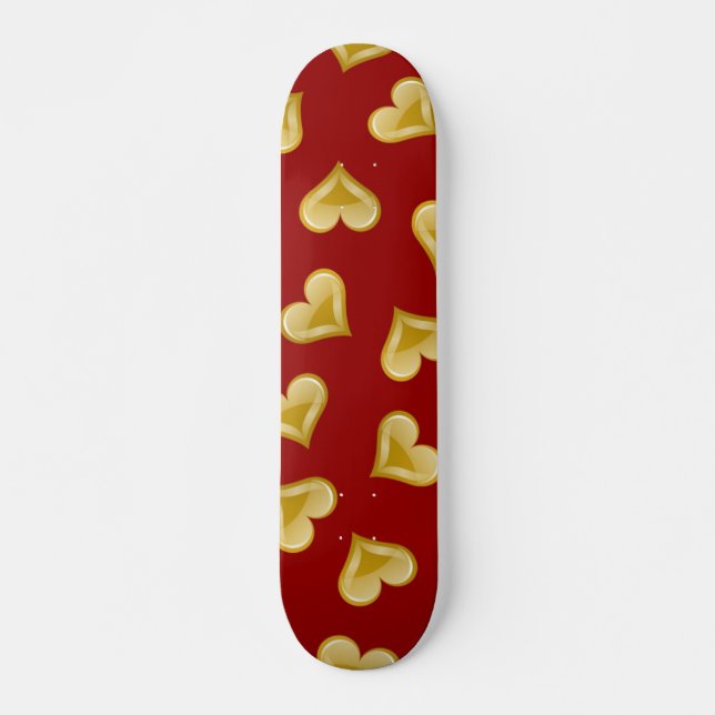 Hearts pattern skateboard (Front)