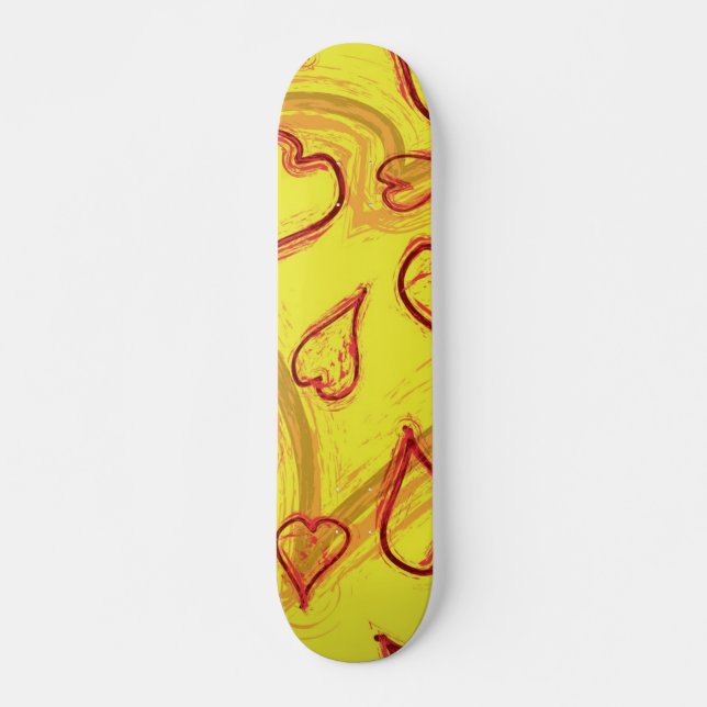 Hearts pattern skateboard (Front)