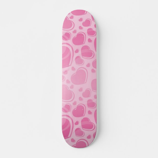 Hearts pattern skateboard (Front)