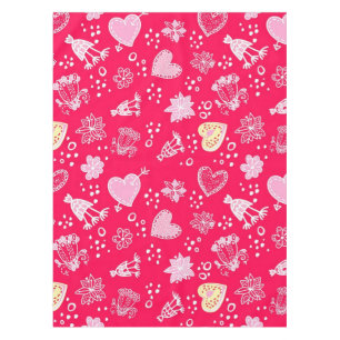 Hearts pattern tablecloth