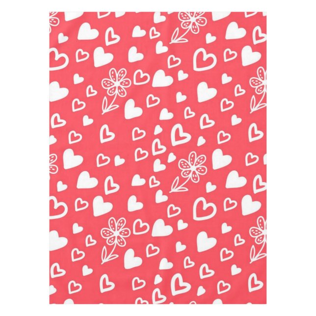 Hearts pattern tablecloth (Front)