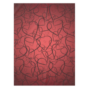 Hearts pattern tablecloth