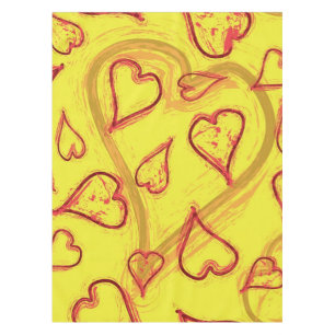 Hearts pattern tablecloth
