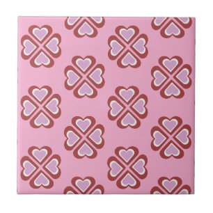Hearts pattern tile