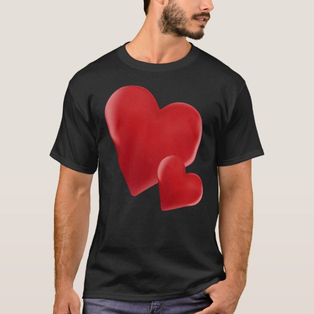 Hearts Pattern Valentines Day Cute Love V Day Paja T-Shirt (Front)