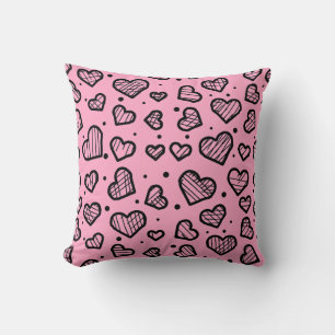 Hearts Pattern - Valentine's Day Inspired Throw Pillow