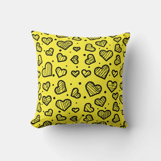 Hearts Pattern - Valentine's Day Inspired  Throw Pillow (Front)