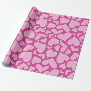 Hearts pattern wrapping paper
