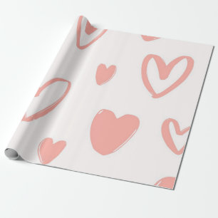 Hearts pattern wrapping paper
