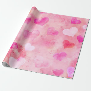 Hearts pattern wrapping paper