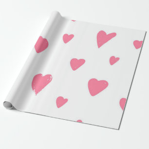 Hearts pattern wrapping paper