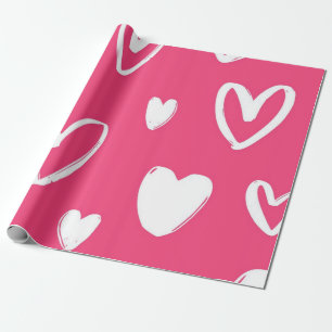 Hearts pattern wrapping paper