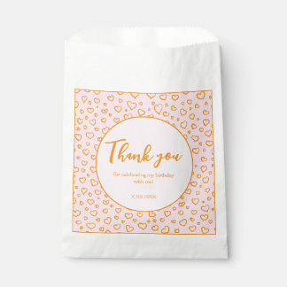 Hearts Personalized Party Favor Bags