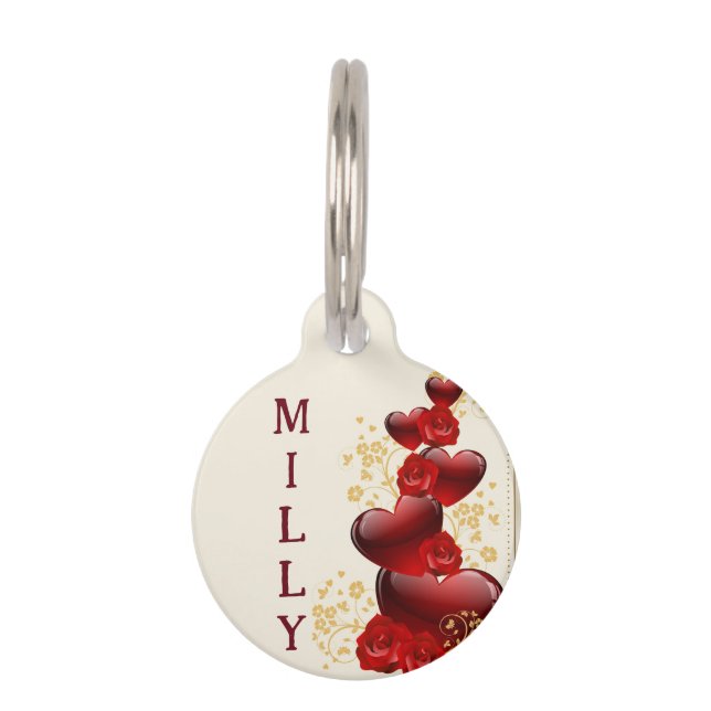 Hearts Pet Tag (Front)