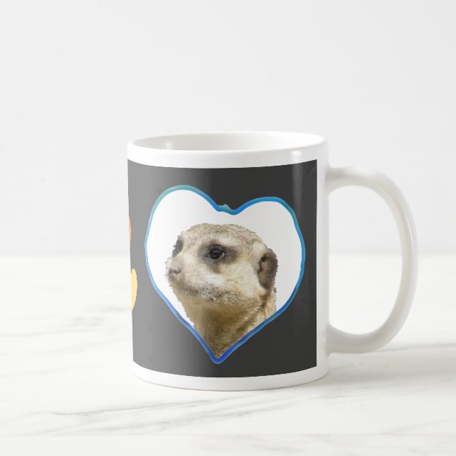 Hearts Photo Coffee Mug Black (Right)