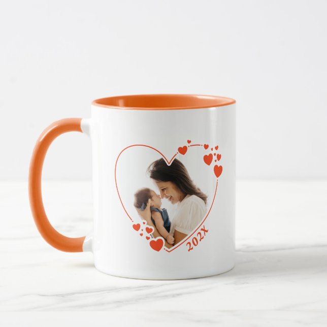 Hearts Photo Frame Mug (Left)