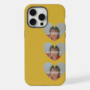 Hearts Photo Gold Phone Case