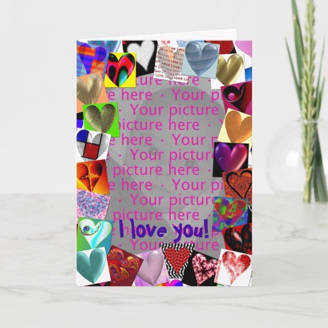 Hearts Picture Frame Card (Front)