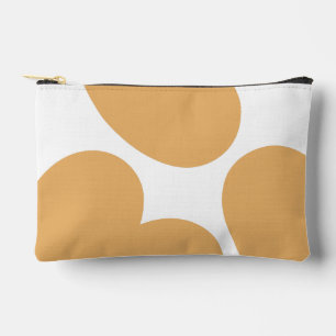 hearts pieces white camel chic stylish accessory pouch