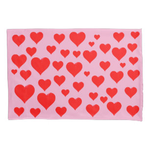 hearts pillow case