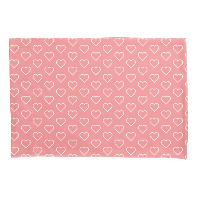 Hearts Pillow Case with Custom Colours (Front)