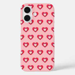 Hearts Pink Red Purple Valentine iPhone /iPad case