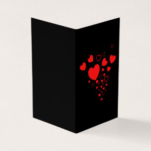 Hearts Platonic Valentine Carte pour notes 25pk