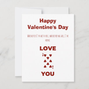 Hearts Playing Card Pattern Happy Valentine's day 