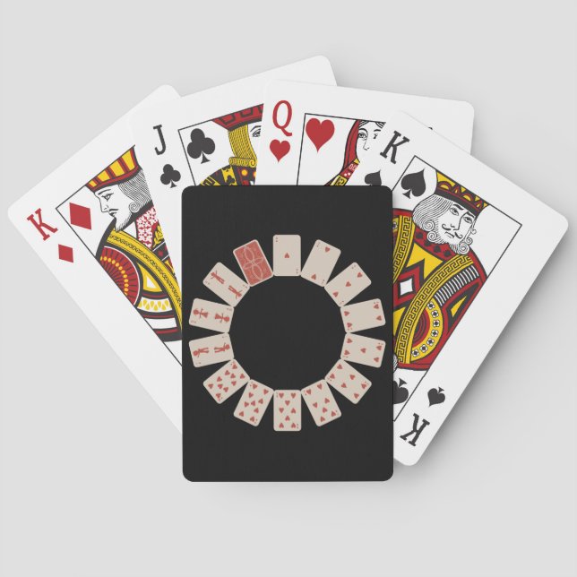 Hearts Playing Cards Circle (Back)