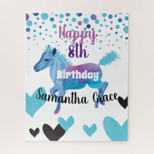 Hearts & Ponies Birthday Jigsaw Puzzle