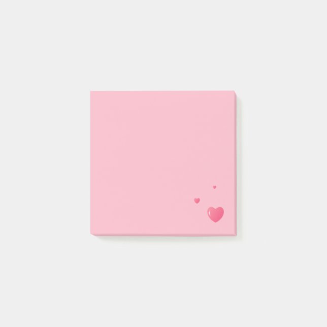 Hearts Post It Notes / Pink (Front)