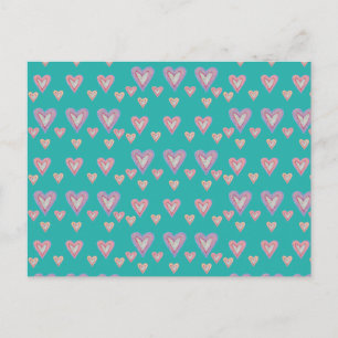 Hearts Postcard, Dot hearts Postcard