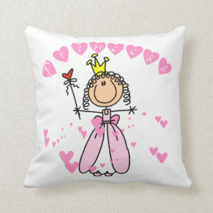 Hearts Princess Throw Pillow