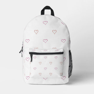 Hearts Printed Backpack