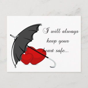 Hearts Protected by Love Postcard