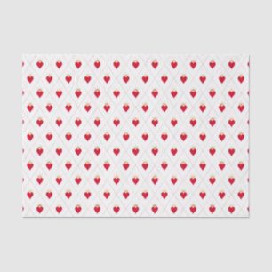 Hearts Queen Wonderland Alice Red Tissue Paper