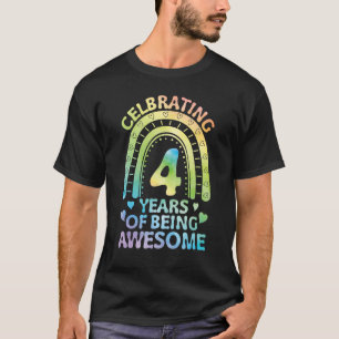 Hearts Rainbow Birthday Celebrating 4 Years Of Bei T-Shirt