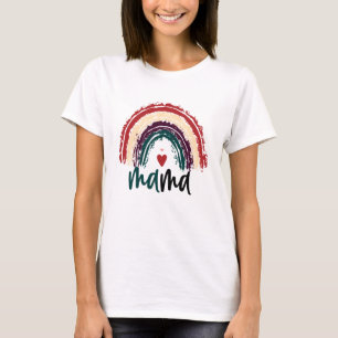 Hearts & Rainbow Mother's Day Tee - Women's Gift