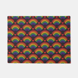 Hearts & Rainbows Pattern Doormat