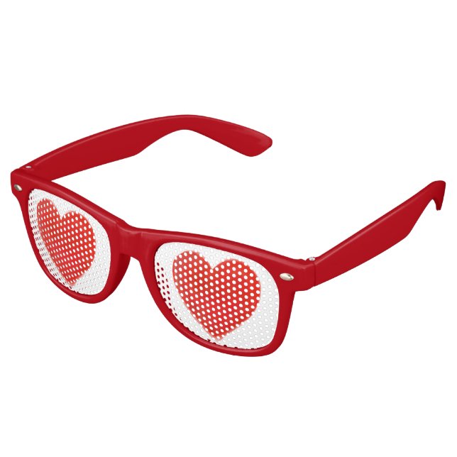 HEARTS RETRO SUNGLASSES (Angled)