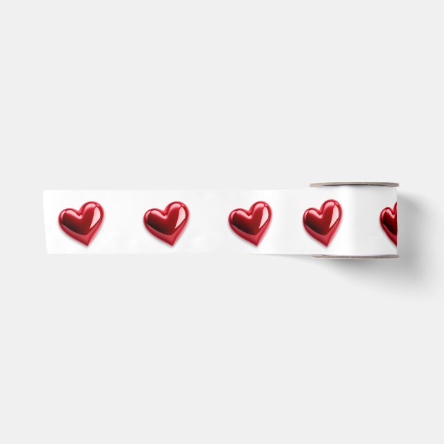 Hearts Ribbon  Satin Ribbon (Front)