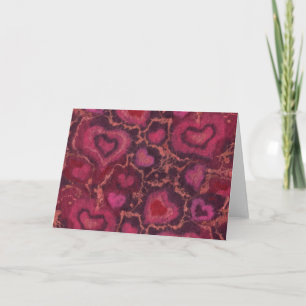 Hearts, romantic love pink red valentines day gift holiday card