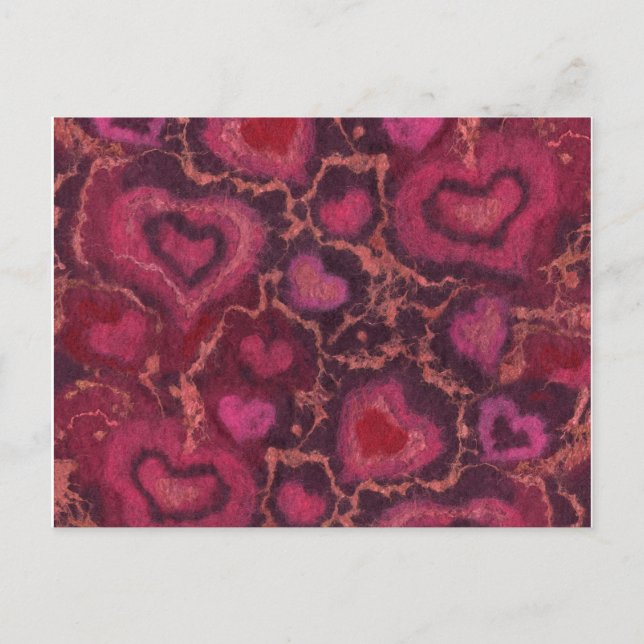 Hearts Romantic Love Valentines Day Greetings Card (Front)
