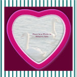 Hearts & Roses X's & O's Photo Frame Ornament  Photo Sculpture Ornament<br><div class="desc">This mix and match Photo Sculpture design features the heart for hugs from the Heart and Roses X’s and O’s designs. Insert your own picture into the frame created within the heart.</div>