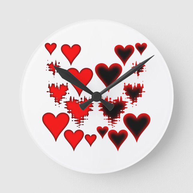 Hearts Round Clock (Front)