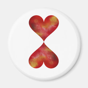 Hearts Round magnet