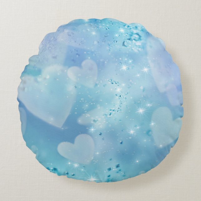 Hearts Round Pillow (Front)
