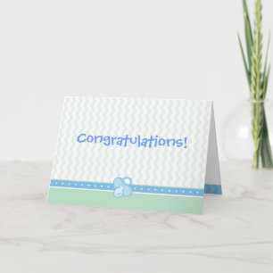 Hearts/Ruffles/Pacifier Congratulations Card