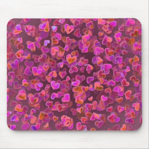 Hearts Scatter Mouse Pad