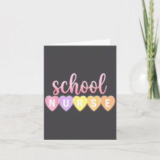 Hearts School Nurse Medical Istant Valentines Day  Card